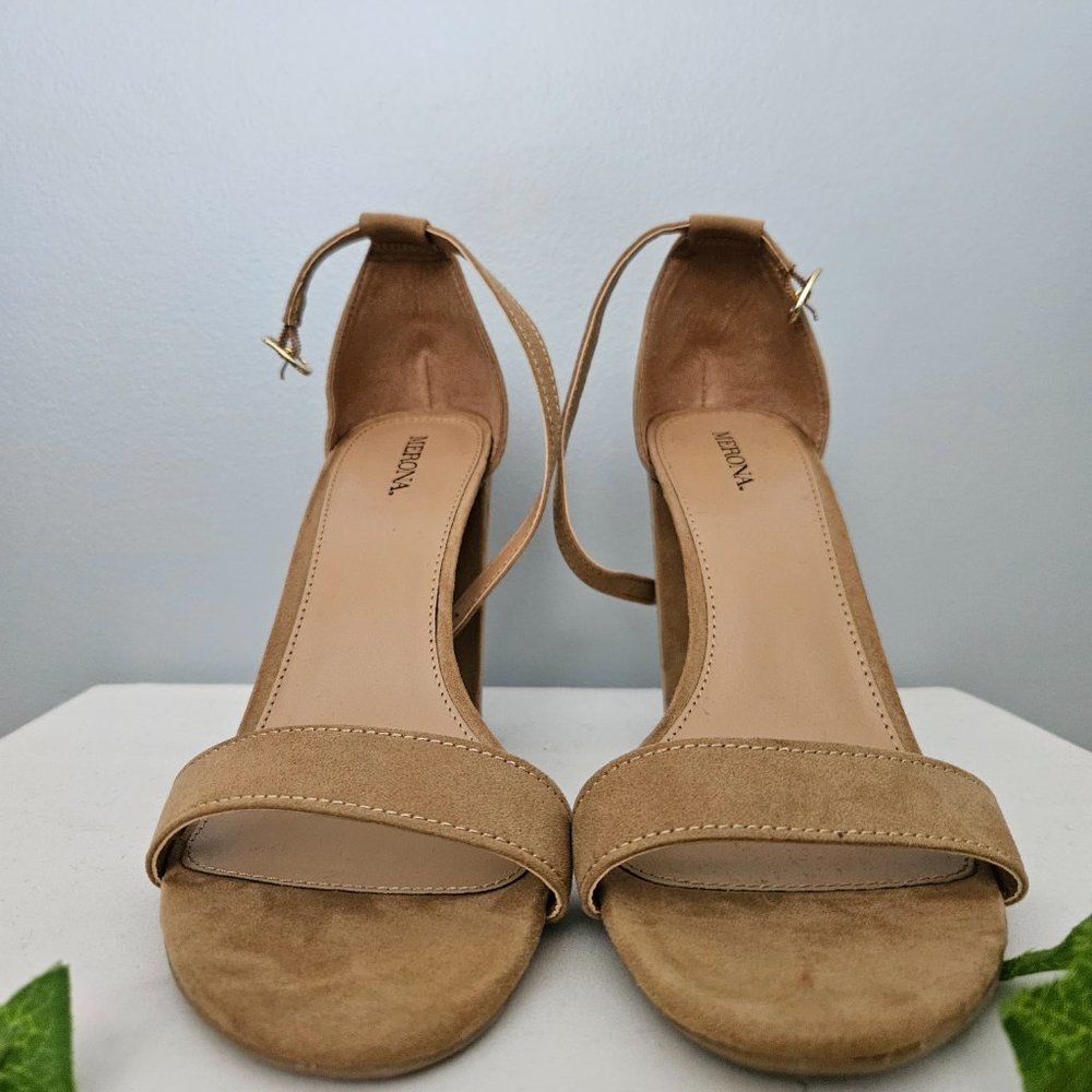 Tan heeled sandal (3.75 inch heel)